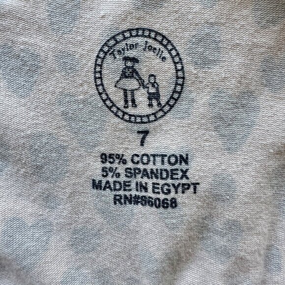 TAYLOR JOELLE Heart Print Dress Girls 7 Black Pink Love Hearts Twirl Cotton Girl - Picture 5 of 5